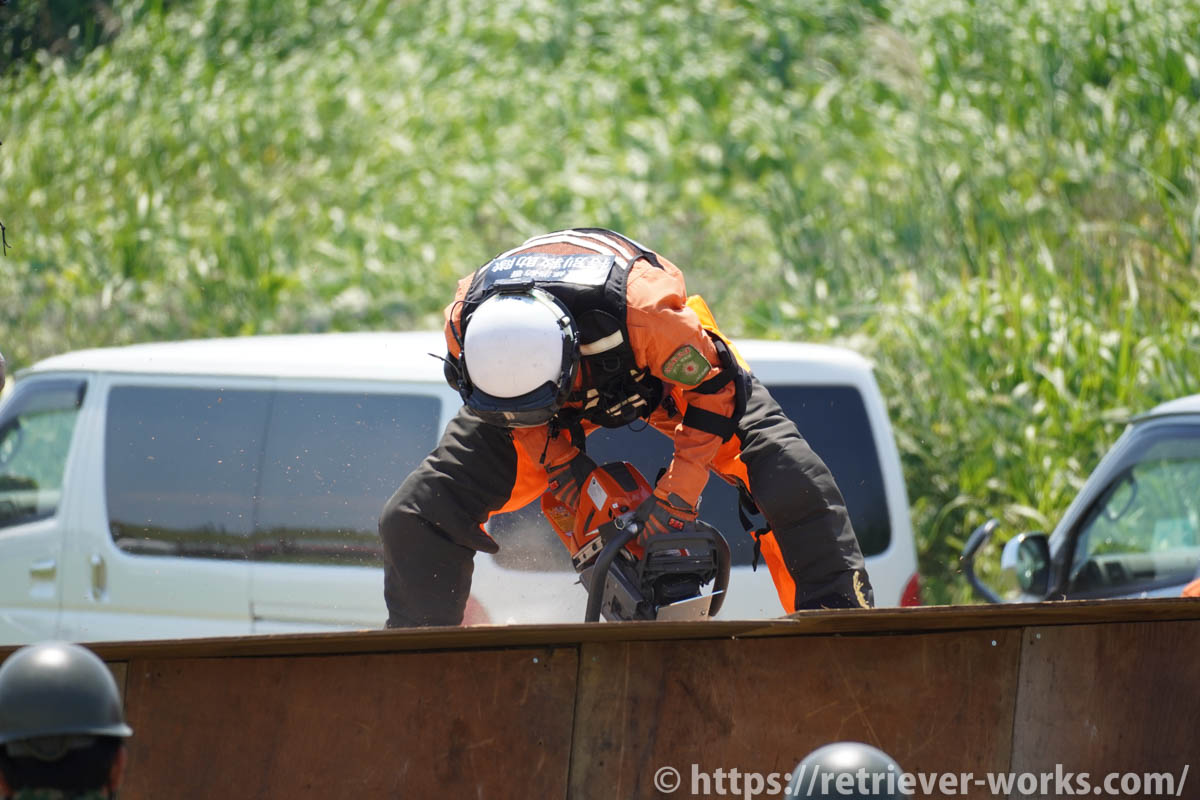 奈良県広域消防組合による救出訓練