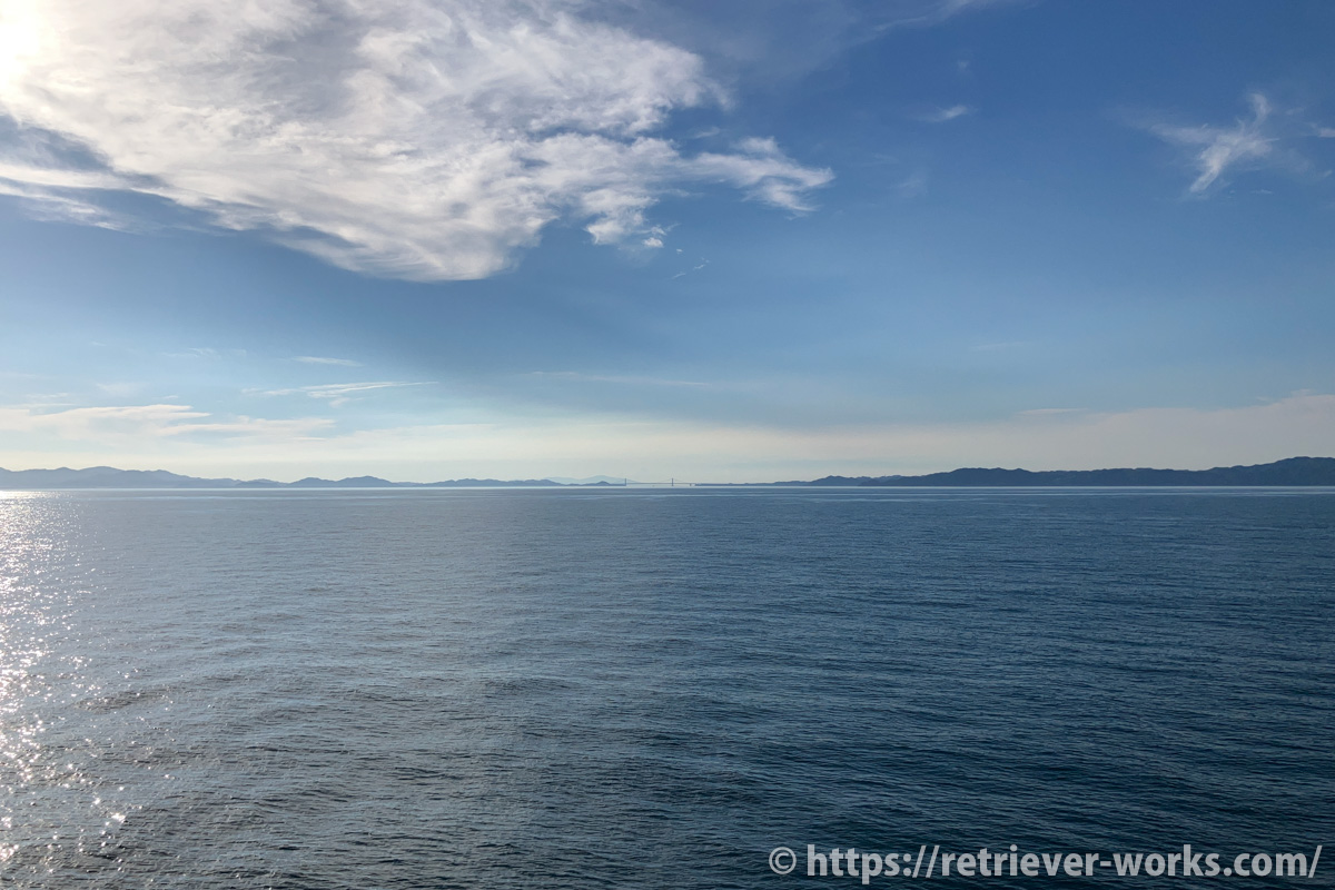南海フェリーの船上からの風景