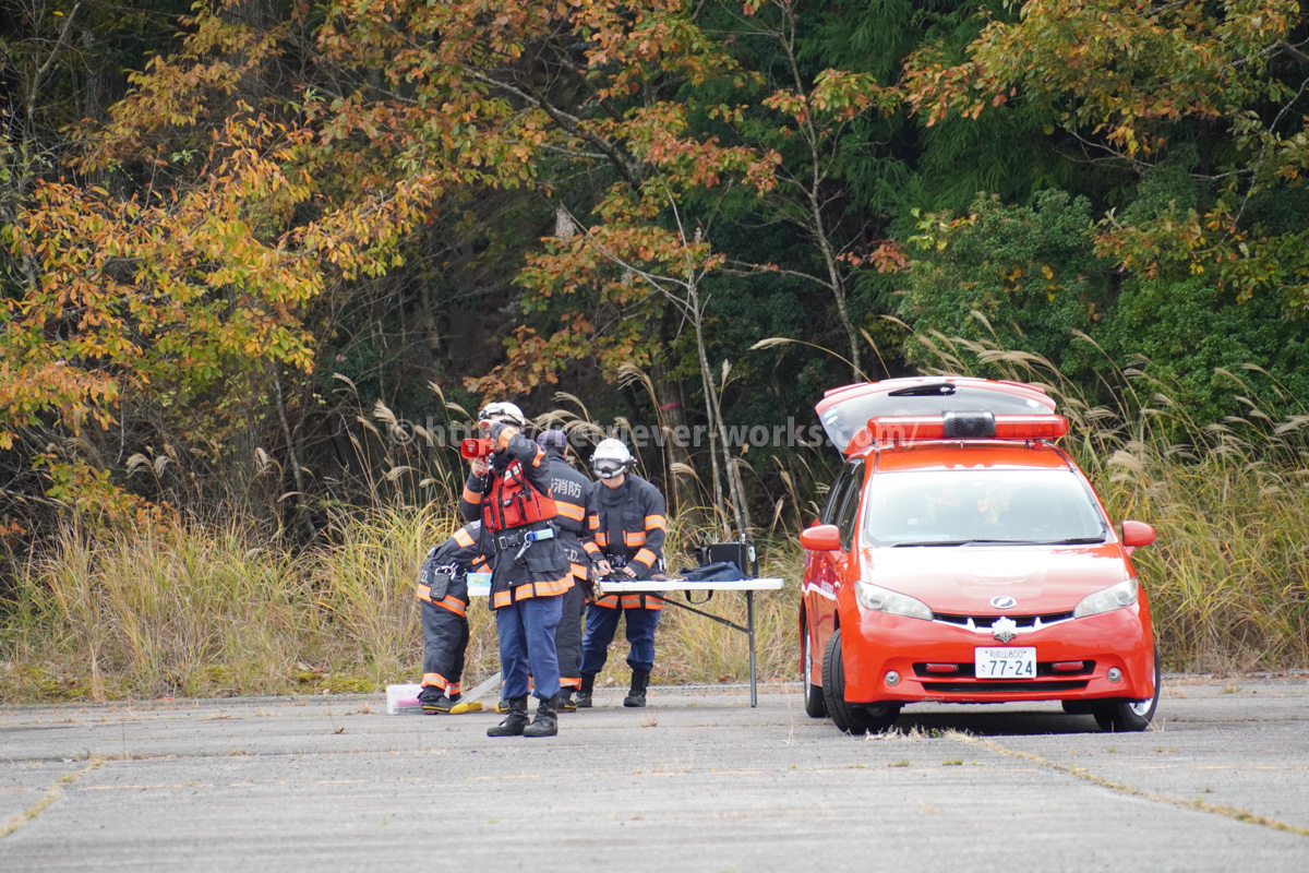 高野町・令和5年秋季火災予防運動合同訓練